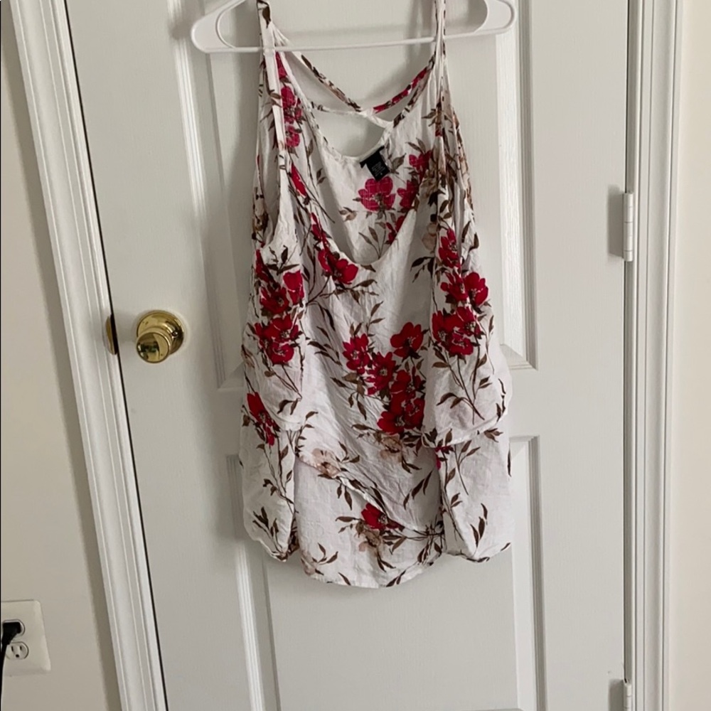 White floral top